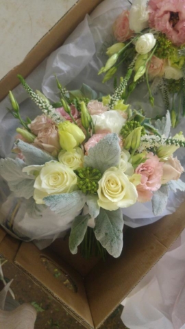 Pink, Grey and White Bouquet