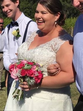 Pinks, Greys and Green Bouquet