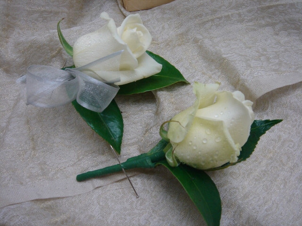 Wedding Buttonholes White