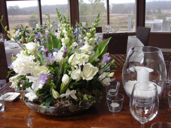Table Arrangement Reception Flowers