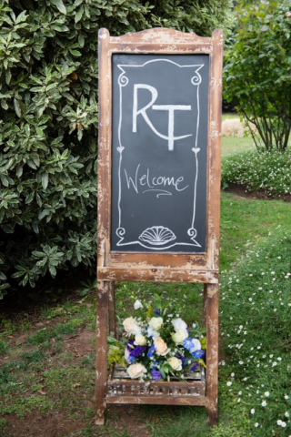 Wedding Flower Welcome Sign