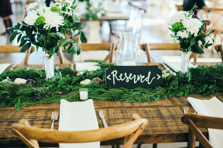 Reception Greenery Tables