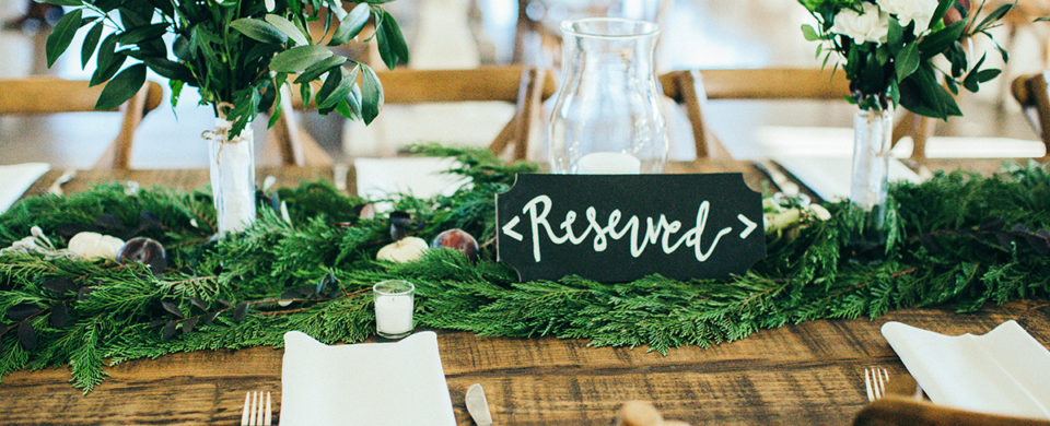 Reception Greenery Tables