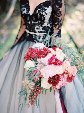 Black and Silver Wedding Dress